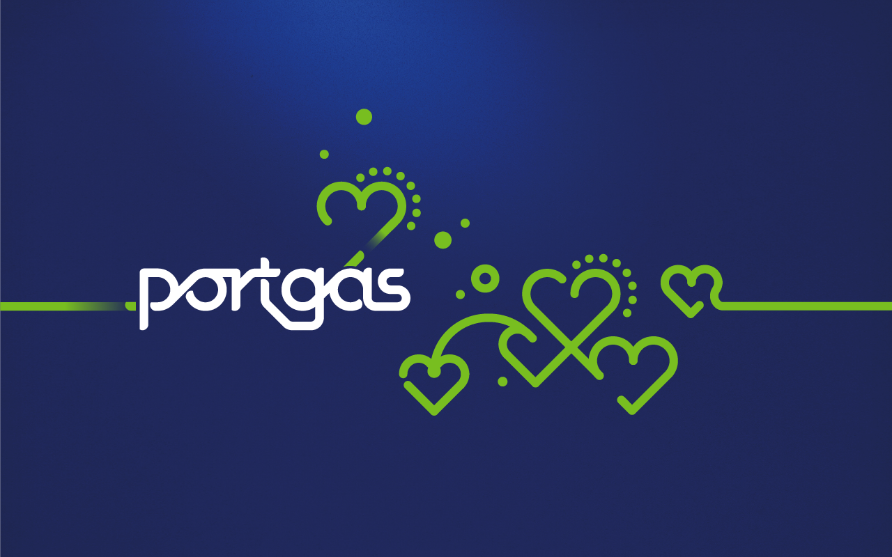 Grafismo marca Portgás